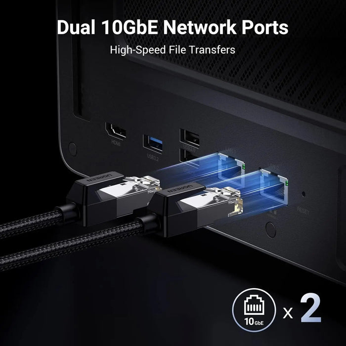 UGREEN NASync DXP6800 Pro 6-Bay Desktop NAS Intel i5 1235u 10-Core 8GB DDR5 128G SSD 10GbE M.2 NVMe 8K HDMI TBT4 (25899B)