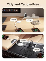UGREEN Nexode 1m 100W Retractable USB-C to USB-C PD Fast Charging Cable | Adjustable Length Cable with Power Delivery & Data Sync for Phones, Laptops & Tablets( 95673 ) TeckPot