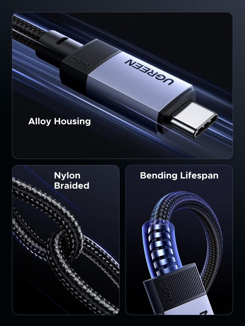 UGREEN USB-C 3.2 Gen 2 Cable, 10Gbps, 240W, 2m - image 5