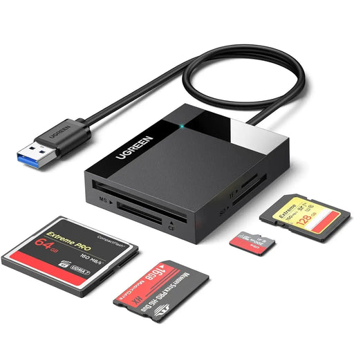 UGREEN USB 3.0 Card Reader 4-in-1 5Gbps SD TF Micro SD CF MS Memory Card Writer 1.5ft Cable (30333) Ugreen