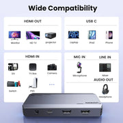 UGREEN 4K 60Hz Capture Card Ultra HD HDMI Video Capture USB 3.0 Ultra-Low Latency VRR HDR Streaming Gaming iPad PS5 (25173) Ugreen