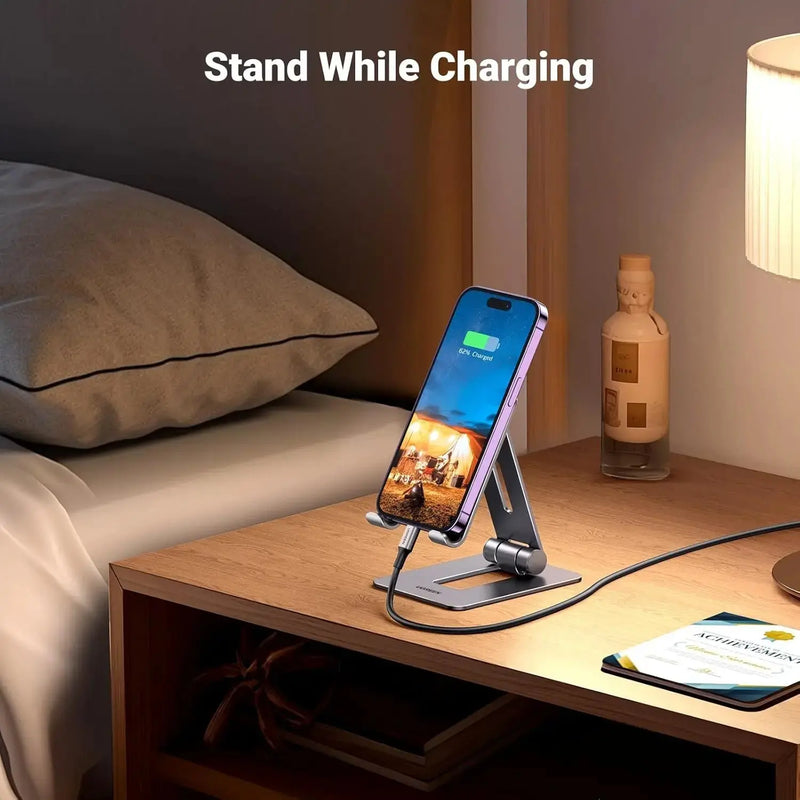 UGREEN Cell Phone Stand Adjustable Foldable Desktop Aluminum Smartphone Stand iPhone 15 14 13 12 Pro Max 11 XS 15608 Ugreen