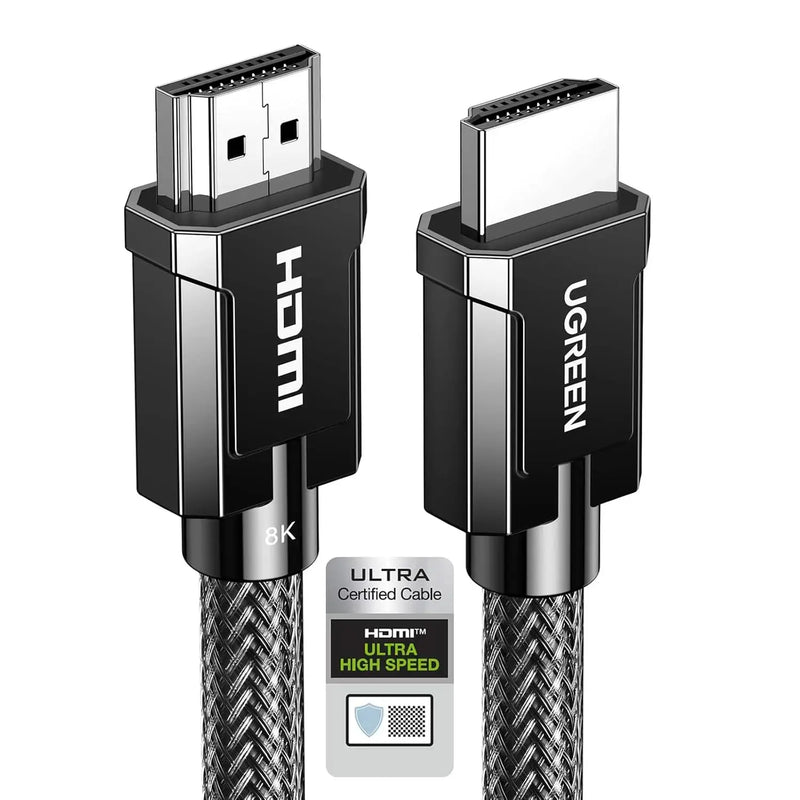 UGREEN HDMI 2.1 Cable 2M 8K@60Hz 4K@120Hz Ultra HD Braided Dynamic HDR eARC Dolby Vision PS5 Xbox Series X TV Monitor (70321) Ugreen