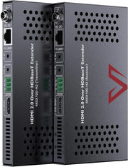 AV Access 4KEX100-H2 HDBaseT HDMI Extender Over Cat5e/6/6a/7 Ethernet up to 330ft/100m 4K@60Hz, Supports HDCP2.2, HDMI2.0, Bi-Directional IR and RS232 Pass-Through, Auto EDID, PoE, CEC, Dolby Vision TeckPot