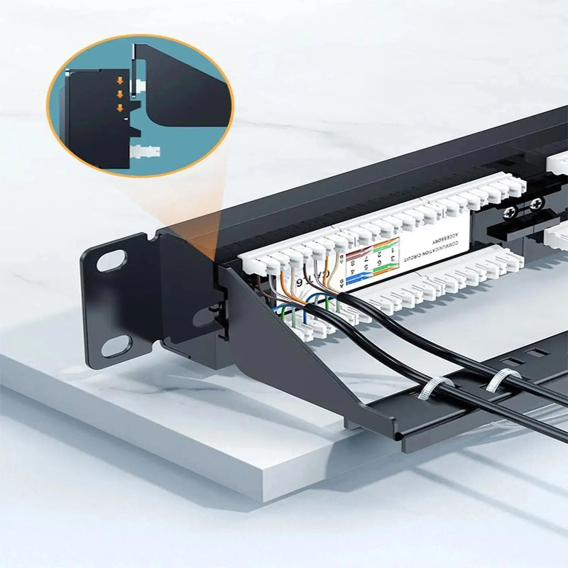 UGREEN Cat6 Patch Panel 24-Port 1U Rack Mount UTP Ethernet Network Panel RJ45 LAN Cable Data Center Server Office (70423) Ugreen