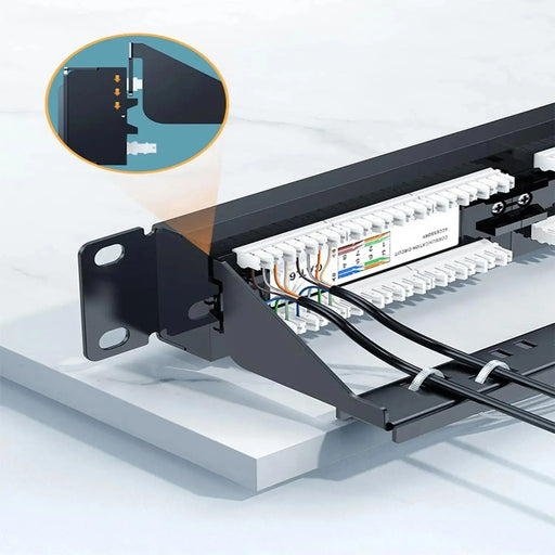 UGREEN Cat6 Patch Panel 24-Port 1U Rack Mount UTP Ethernet Network Panel RJ45 LAN Cable Data Center Server Office (70423) Ugreen