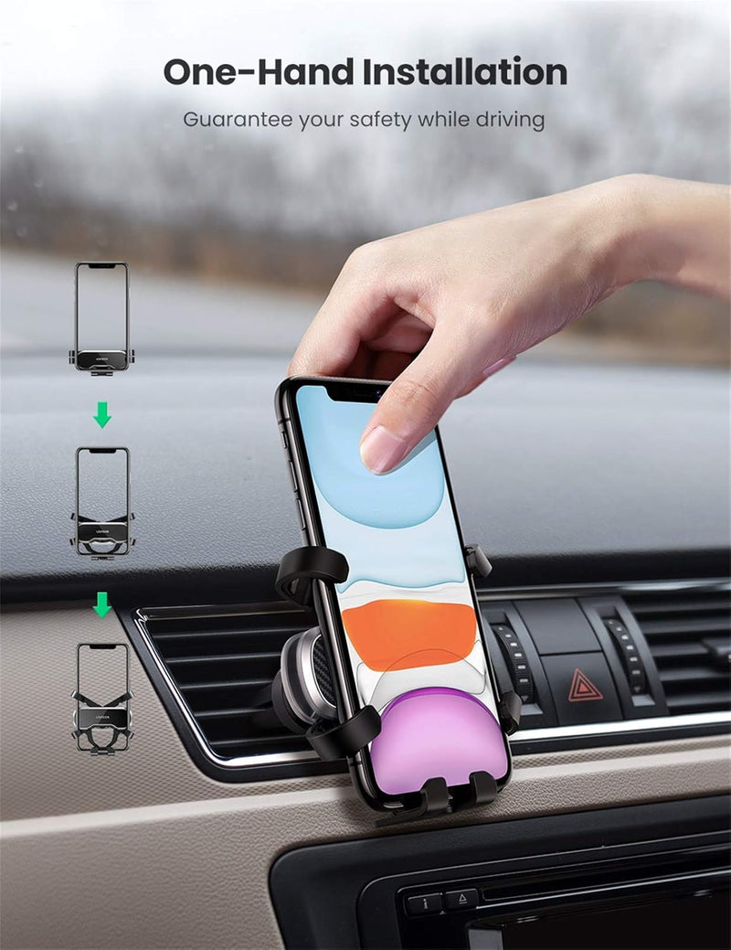 UGREEN LP228 80539 gravity air vent car phone holder one-hand installation