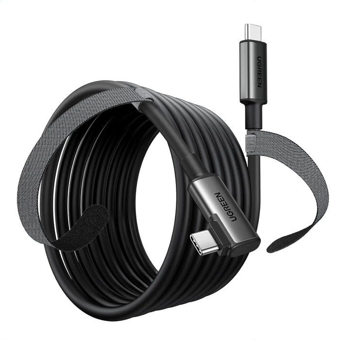 UGREEN Right Angle USB 3.0 Type C Cable 5M 60W VR Link Headset Oculus Quest 2 Pico 4 PC Steam VR Gaming Fast (90629)