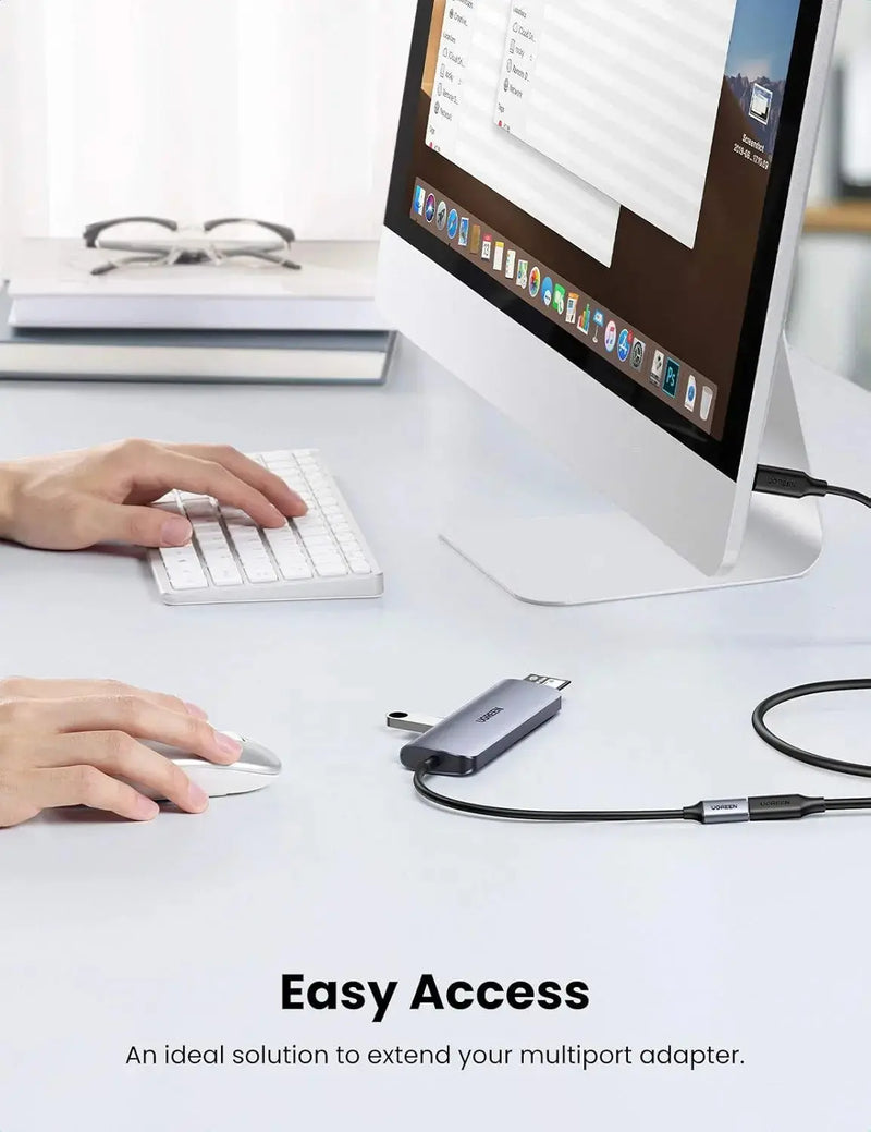 UGREEN USB Type C 3.2 Extension Cable 1M Male to Female Fast Charging 10Gbps Thunderbolt 3 MacBook iPad Dell XPS (10387) Ugreen