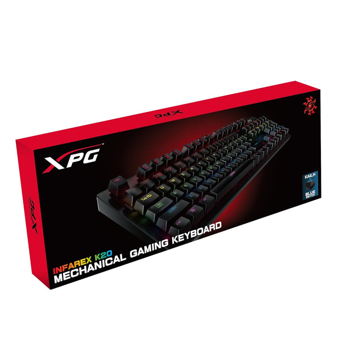 XPG INFAREX K20 RGB Mechanical Gaming Keyboard with KAIHL Blue Switches, Lighting Effects
