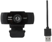 Amazon Basics Manual Focus Full HD 1080P 2.1 Megapixel 30 FPS Web Camera with Built-in Mic for PC/Mac/Laptop Video Calling (Open Box/Renewed) Amazon Basics
