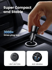 UGREEN 63W USB-C Car Charger PPS 45W Super Fast Charging 2.0 QC 18W Galaxy S24/S23/S22 iPhone 14/13 MacBook (90645) Ugreen