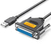 UGREEN 2M USB 2.0 to DB25 Female Parallel Printer Adapter Cable USB to Parallel Converter Inkjet Laser Printer Gray 20224 Ugreen