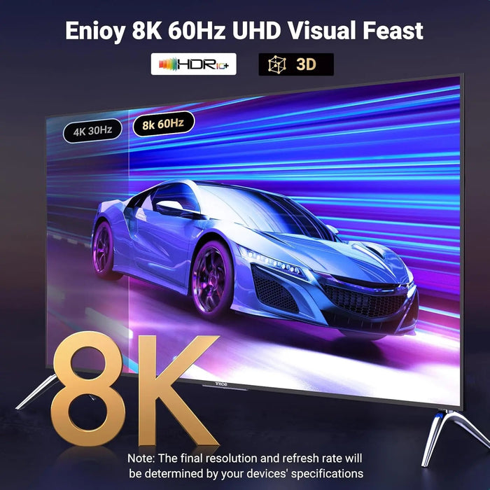 UGREEN DisplayPort to HDMI Cable 1M 3.3ft 8K 60Hz 4K 120Hz Active DP 1.4 HDMI 2.1 HDR Dolby 32.4Gbps Monitor Dell (80395)
