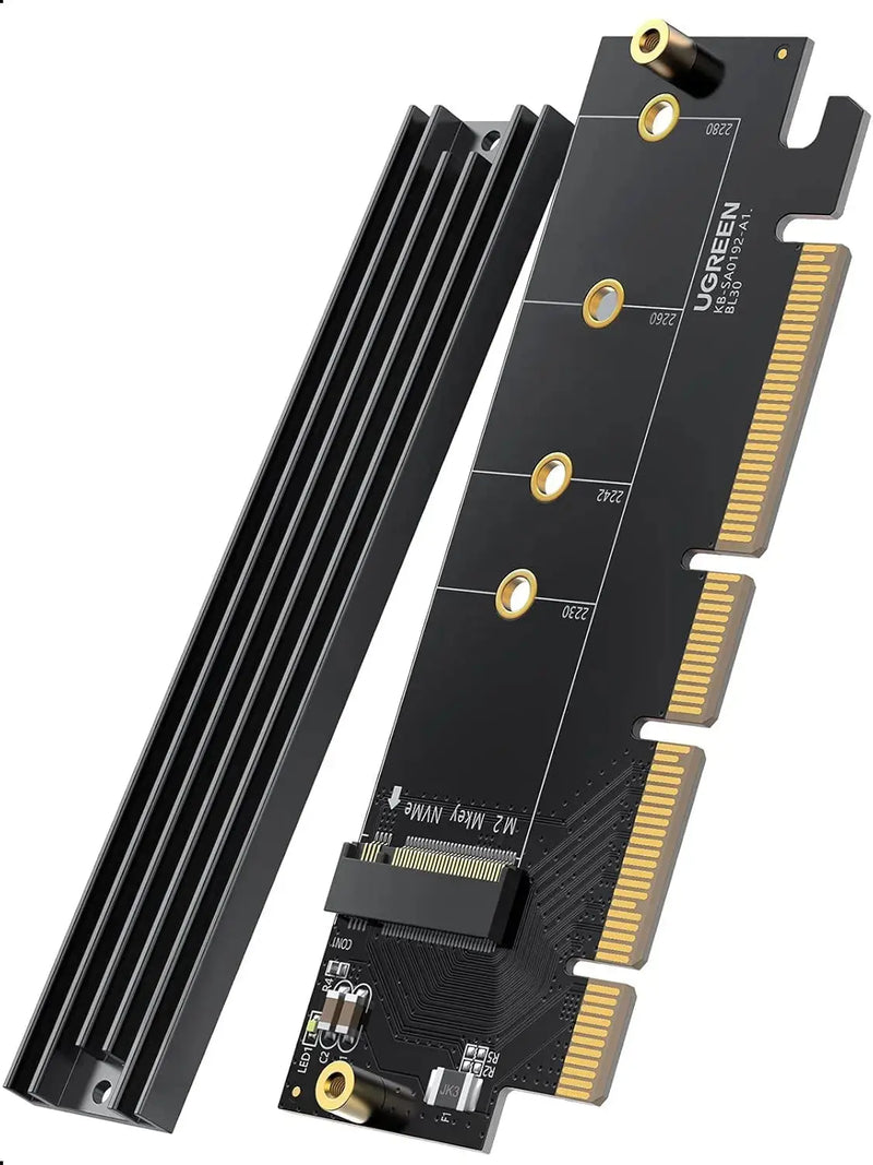 UGREEN NVMe PCIe Adapter Gen4 x16 to M.2 Expansion Card NVMe SSD 2230 2242 2260 2280 64Gbps Desktop PC 30715 Ugreen