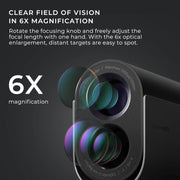 HOTO Golf Laser Rangefinder – Slope + Flag-Lock Digital Laser Measuring Tool, 1100-1200 Yard Range, 6× Magnification, USB-C Rechargeable, IPX4 Weather-Resistant - Hoto India