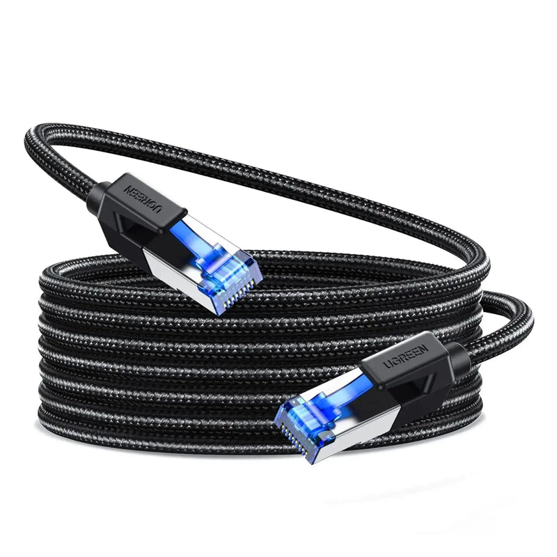 UGREEN 10M Cat 8 Ethernet Cable High Speed 40Gbps 2000MHz Braided Heavy Duty RJ45 Router PS5 Xbox Laptop PC 30795 Ugreen