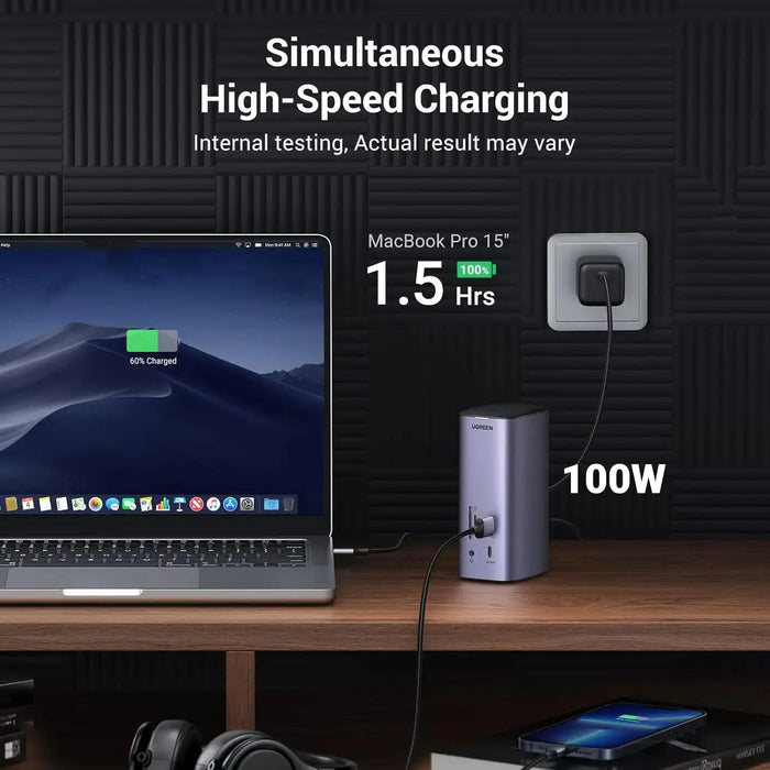 UGREEN 13-in-1 USB-C PD Docking Station HDMI DP 4K 60Hz 8K Triple Display 10Gbps USB-C USB-A 100W Ethernet SD/TF (90325) Ugreen