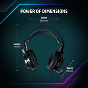 HP H200 Wired Gaming Over Ear Headphones With Mic 8AA04AAACJ-Black(Open Box) HP