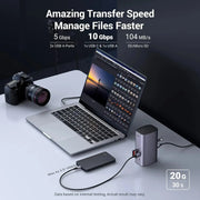 UGREEN 12-in-1 USB-C PD Docking Station HDMI DP 4K 60Hz 8K Triple Display 10Gbps USB-C USB-A 100W Ethernet SD/TF (90325) Ugreen