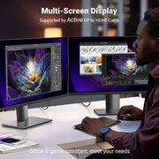 UGREEN 2M DisplayPort to HDMI Cable 4K@60Hz Active DP to HDMI Adapter Aluminum Braided Monitor Projector HDTV PC Laptop 15774 Ugreen