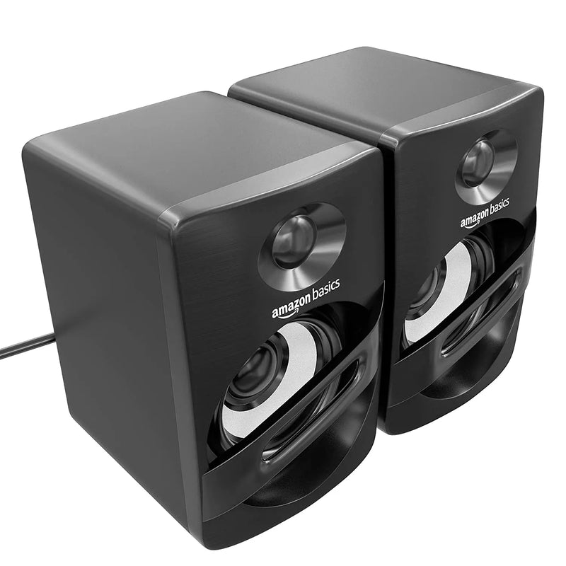 Amazon Basics ABPCS1001 USB 2.0 Deep Bass Portable Multimedia Speaker-Black(Open Box) Amazon Basics