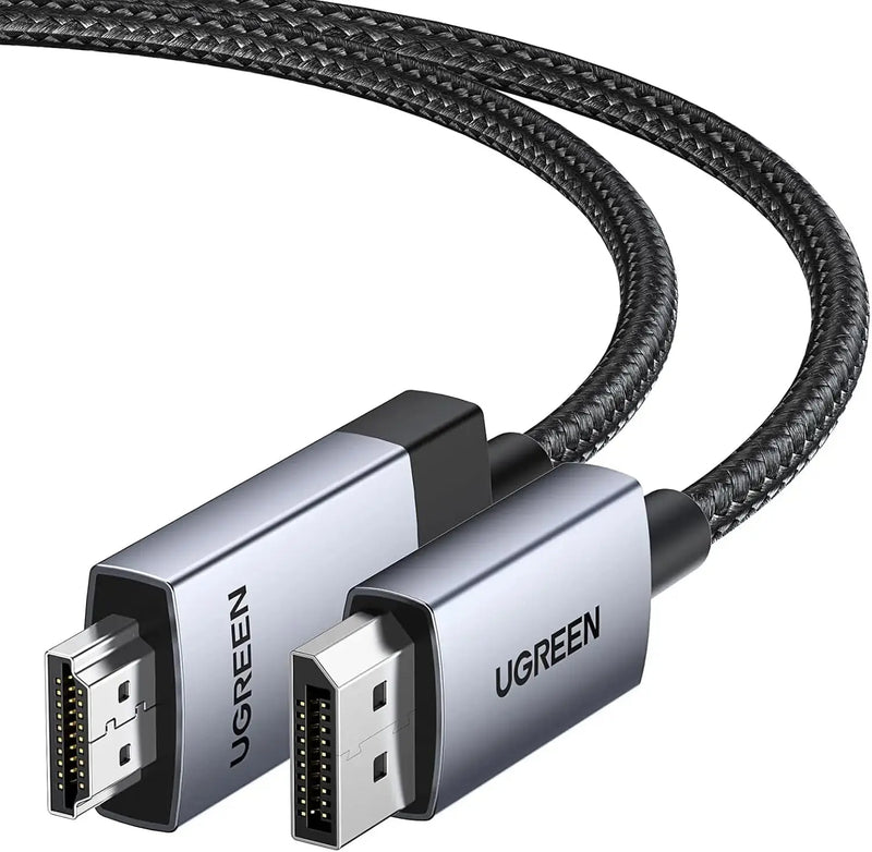 UGREEN 1M 4K 60Hz Active DisplayPort to HDMI Cable 2K@144Hz 1080P@240Hz Aluminum Braided Monitor Projector Dell HP 15773 Ugreen