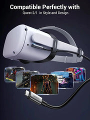 UGREEN Right Angle USB 3.0 Type C Cable 5M 60W VR Link Headset Oculus Quest 2 Pico 4 PC Steam VR Gaming Fast (90629) Ugreen