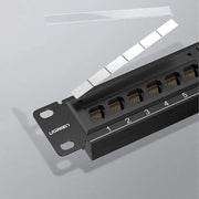 UGREEN Cat6 Patch Panel 24-Port 1U Rack Mount UTP Ethernet Network Panel RJ45 LAN Cable Data Center Server Office (70423) Ugreen