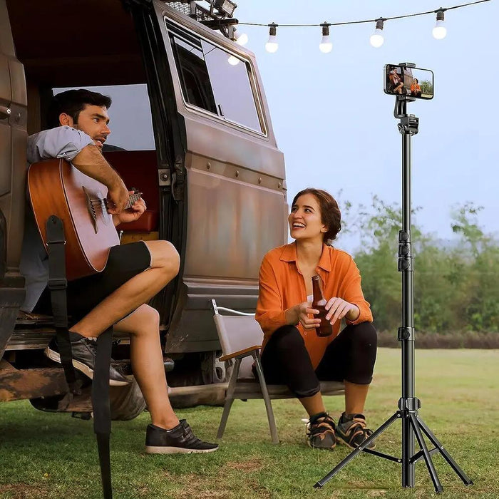 UGREEN 67" Cell Phone Selfie Stick Tripod Bluetooth Remote Travel Lightweight Stand Live Streaming Video Smartphone (15609) Ugreen