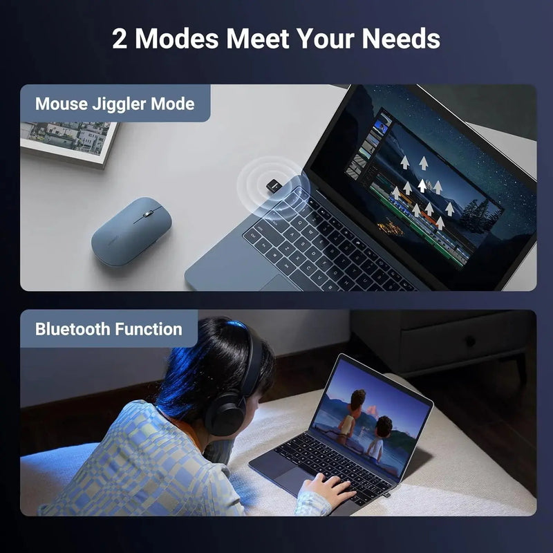 UGREEN Bluetooth 5.4 Adapter Mouse Jiggler USB Dongle Computer Laptop Mouse Mover Switch Button 2 Jiggle Mode Plug Play (35994) Ugreen