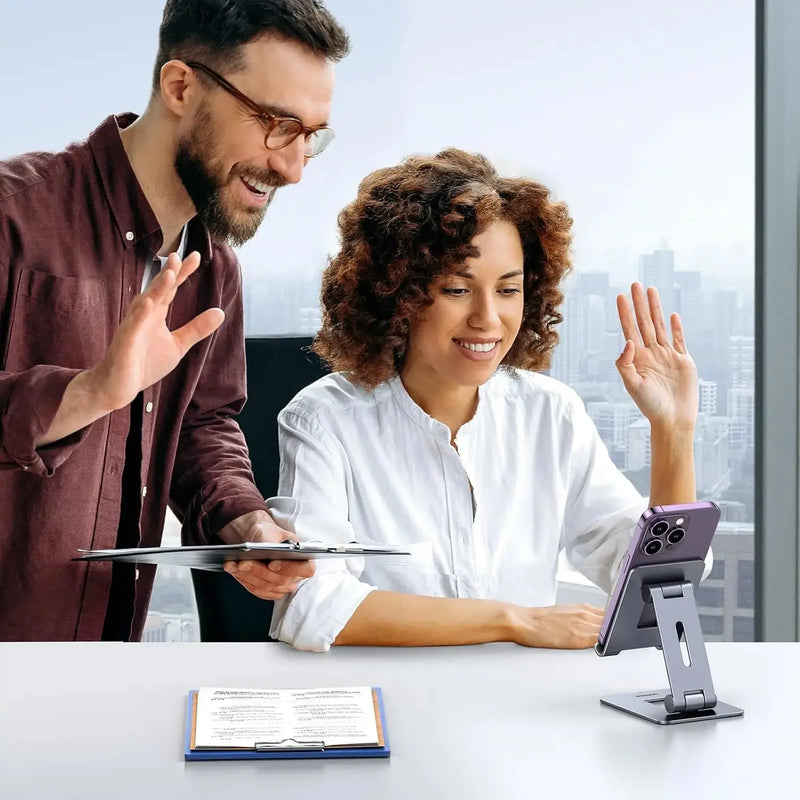 UGREEN Cell Phone Stand Adjustable Foldable Desktop Aluminum Smartphone Stand iPhone 15 14 13 12 Pro Max 11 XS 15608 Ugreen