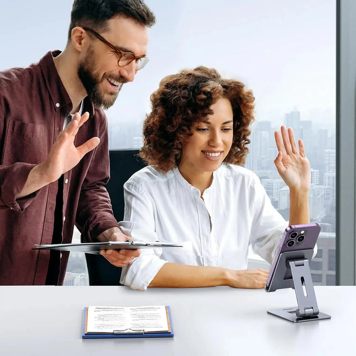 UGREEN Cell Phone Stand Adjustable Foldable Desktop Aluminum Smartphone Stand iPhone 15 14 13 12 Pro Max 11 XS 15608 Ugreen