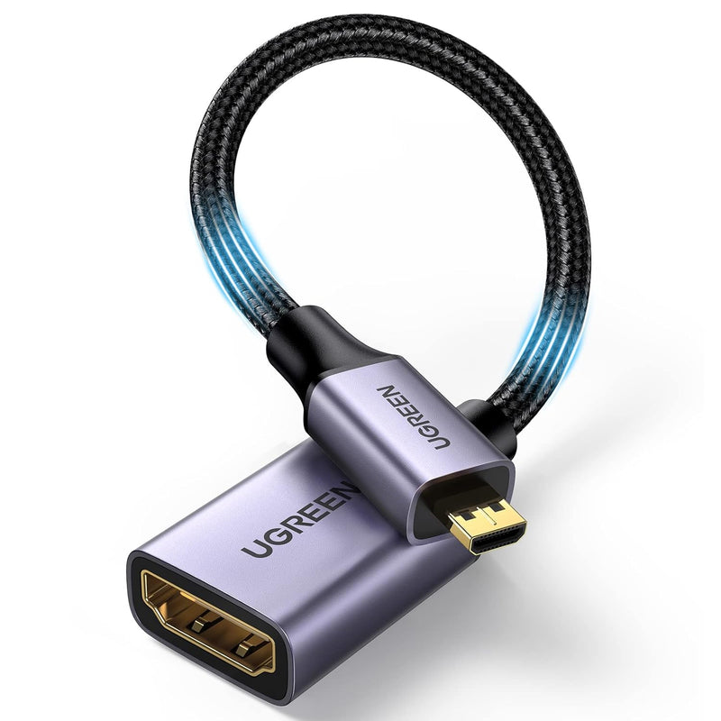 UGREEN 10553 25cm micro HDMI to HDMI 2.0 adapter, 4K60, 