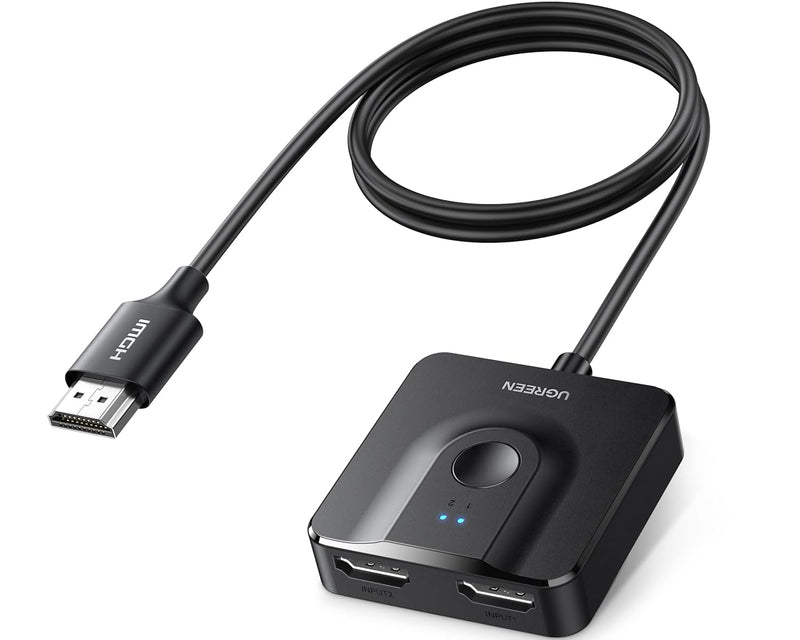 UGREEN 70607 bi-directional 4K60 HDMI 2-in-1-out switch with 1m HDMI cable