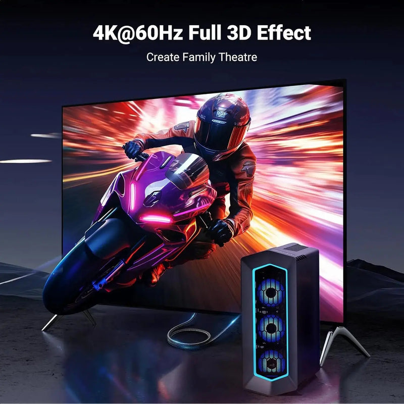 UGREEN 2M DisplayPort to HDMI Cable 4K@60Hz Active DP to HDMI Adapter Aluminum Braided Monitor Projector HDTV PC Laptop 15774 Ugreen