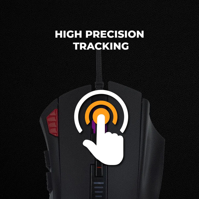 Cosmic Byte Equinox Gamma Pixart PMW3389 Sensor 16000DPI 12 Button Wired Gaming USB Mouse-Black(Open Box) Cosmic Byte