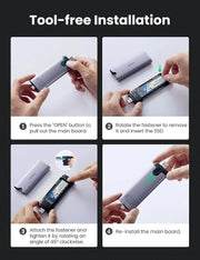 UGREEN M.2 NVMe SSD Enclosure 2-in-1 USB-C USB-A 10Gbps USB 3.1 Gen 2 Tool-Free M B&M Key 2242 2280 External Case (70532) Ugreen