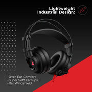 boAt Immortal IM200 7.1 Wired Over Ear Gaming RGB USB Headphones With Mic-Active Black(Open Box) BOAT