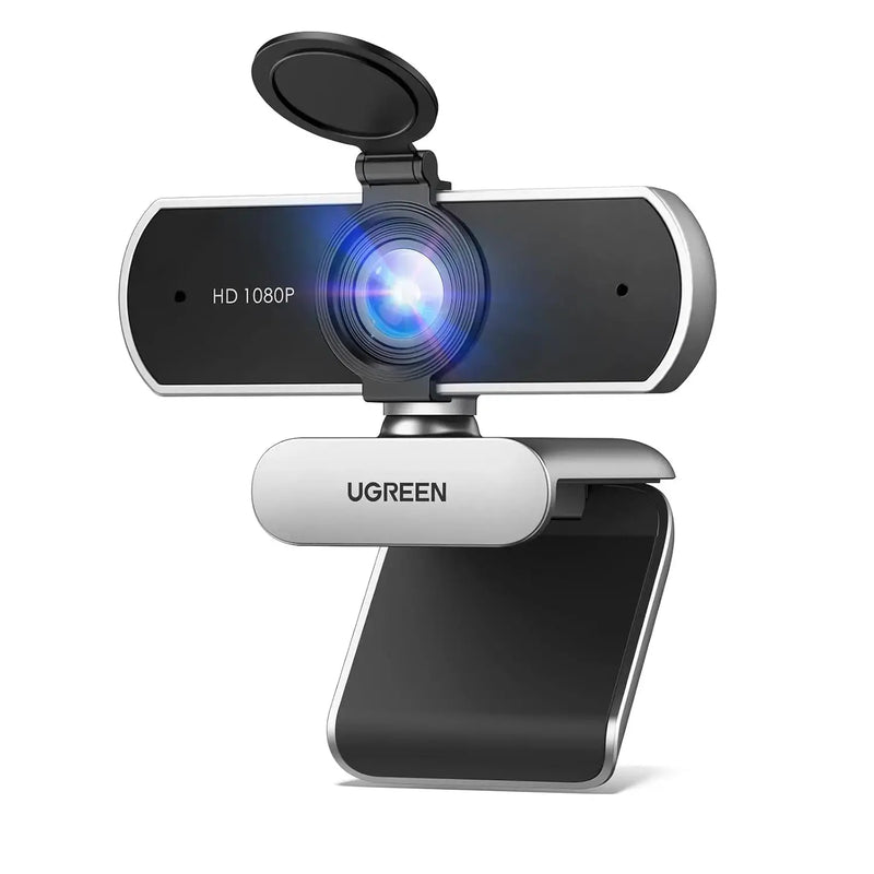 UGREEN Full HD 1080P Webcam Microphone 2 Noise Cancel Mics 85° FOV Fixed Focus Privacy Cover PC Streaming Conference (75326) Ugreen