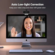 UGREEN Full HD 1080P Webcam Microphone 2 Noise Cancel Mics 85° FOV Fixed Focus Privacy Cover PC Streaming Conference (75326) Ugreen