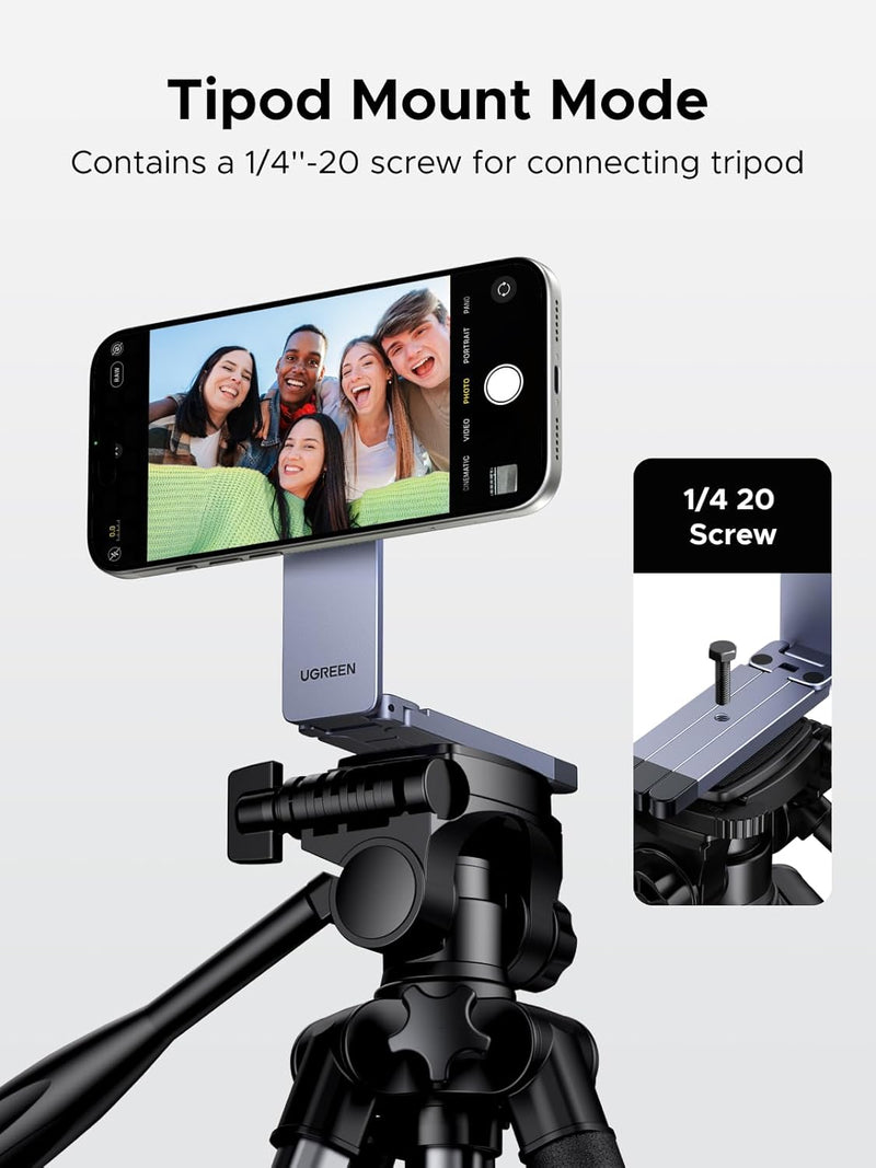 UGREEN LP962 75509 magnetic phone tripod and handheld grip tripod mount mode