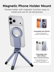 UGREEN for Magsafe Tripod 360° Rotating Adjustable Magnetic Phone Stand for 1/4'' Screw Port Compatibility with iPhone 17 16 15 14 13 12 Pro Max Air, Cell Phone StandTravel Essentials Accessories (75509) TeckPot