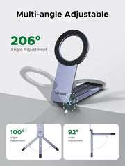 UGREEN for Magsafe Tripod 360° Rotating Adjustable Magnetic Phone Stand for 1/4'' Screw Port Compatibility with iPhone 17 16 15 14 13 12 Pro Max Air, Cell Phone StandTravel Essentials Accessories (75509) TeckPot