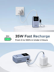 UGREEN Nexode PB727 75701B 10000mAh 55W power bank with built-in USB-C cable 35W fast recharge