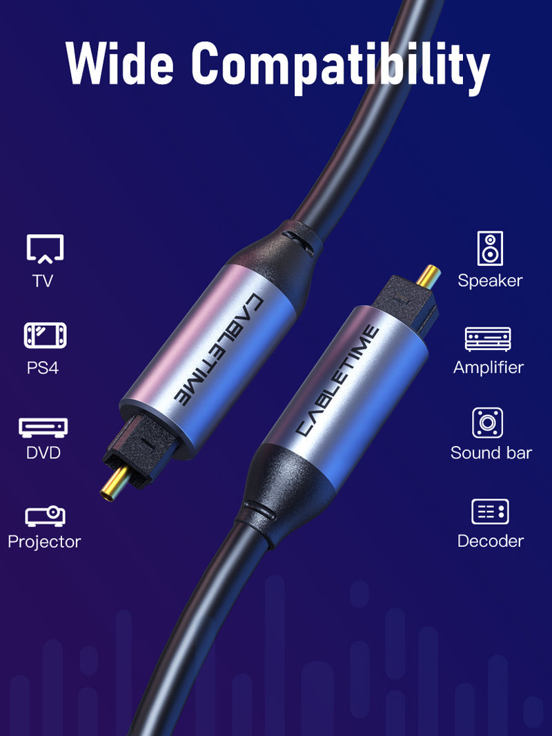 CABLETIME Toslink optical connector and installation guidance