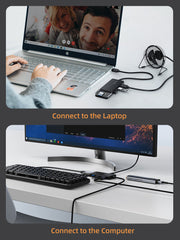 CABLETIME 4-Port USB-A 3.0 Hub SuperSpeed 5Gbps with USB-C Power Supply | CT-HUBT1-PB / CT-HUBT2-PB