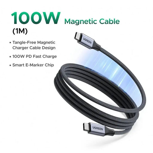 UGREEN 1Meter 100W Magnetic USB-C to USB-C PD Fast Charging Cable  (55517) TeckPot