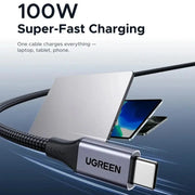 UGREEN 1Meter 100W Magnetic USB-C to USB-C PD Fast Charging Cable  (55517) TeckPot