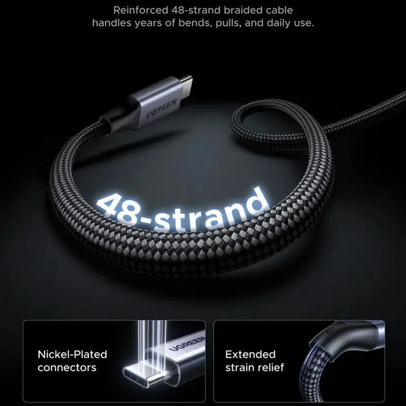 UGREEN 1Meter 100W Magnetic USB-C to USB-C PD Fast Charging Cable  (55517) TeckPot